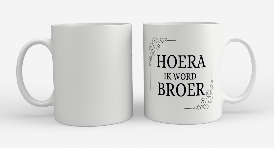 hoera ik word broer Koffiemok - Theemok