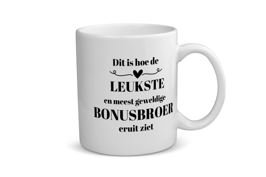 dit is hoe de leukste en meest geweldige bonusbroer eruit ziet Koffiemok - Theemok