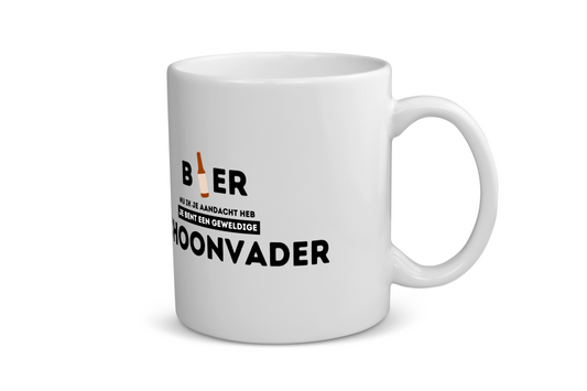 bier, nu ik je aandacht heb je bent een geweldige schoonvader Koffiemok - Theemok