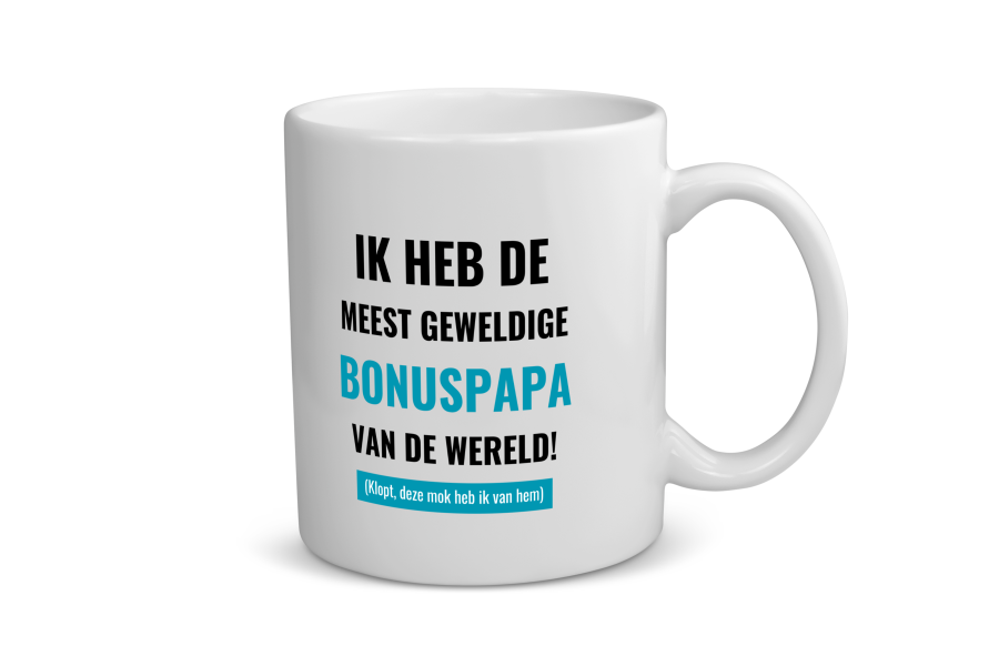 ik heb de meest geweldige bonuspapa van wereld (klopt, deze mok heb ik van hem) Koffiemok - Theemok