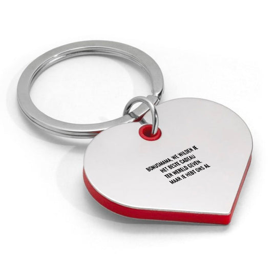 bonusmama, we wilden je het beste cadeau ter wereld geven. maar je hebt ons al sleutelhanger hartvorm