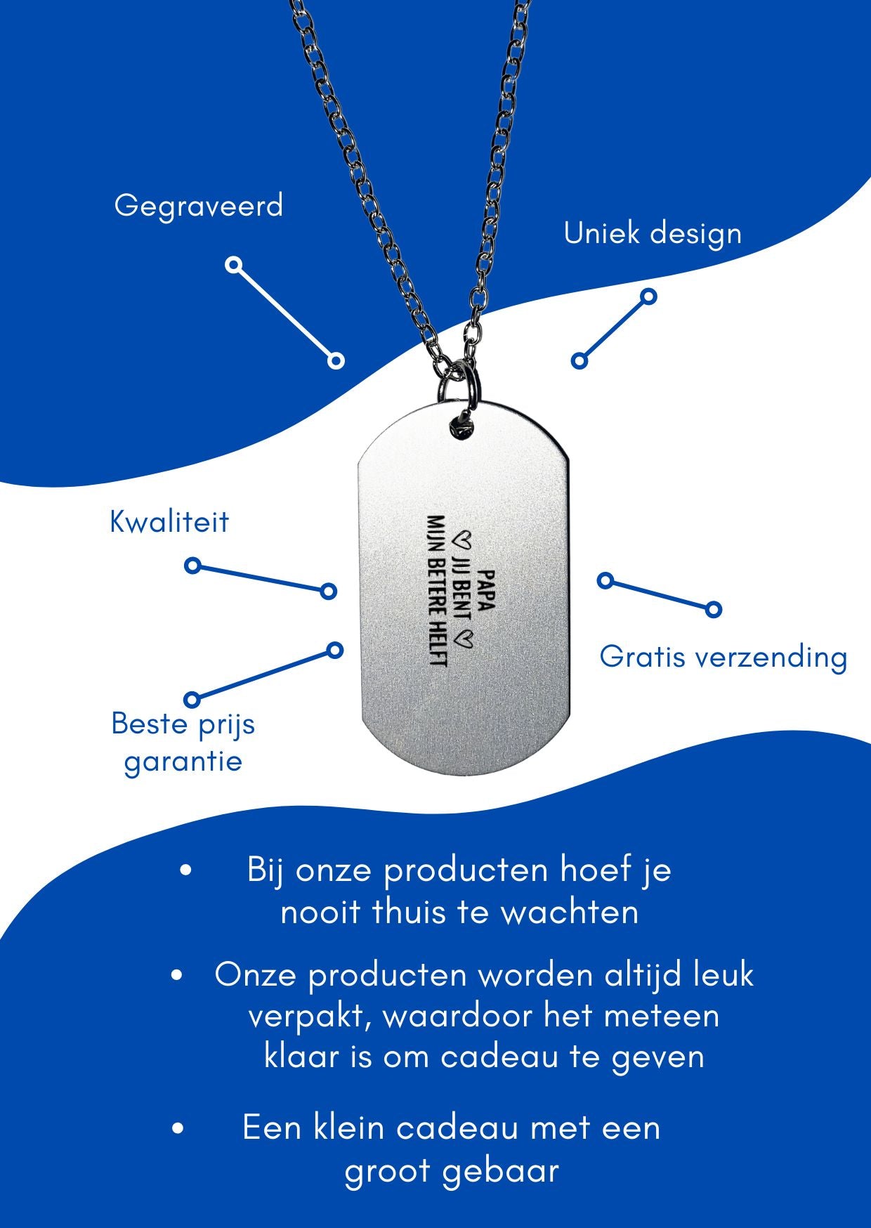 papa jij bent mijn betere helft ketting