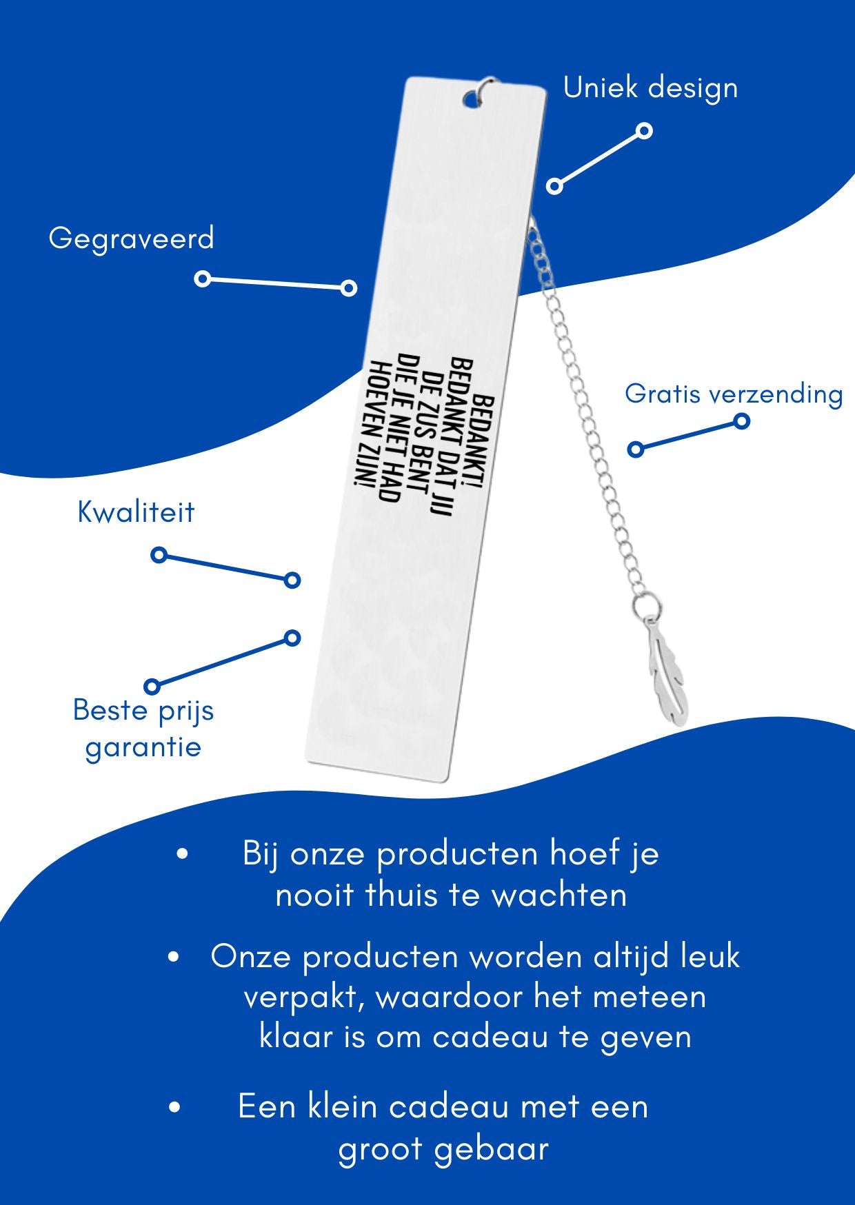 bedankt! bedankt dat jij de zus bent die je niet had hoeven zijn! boekenlegger