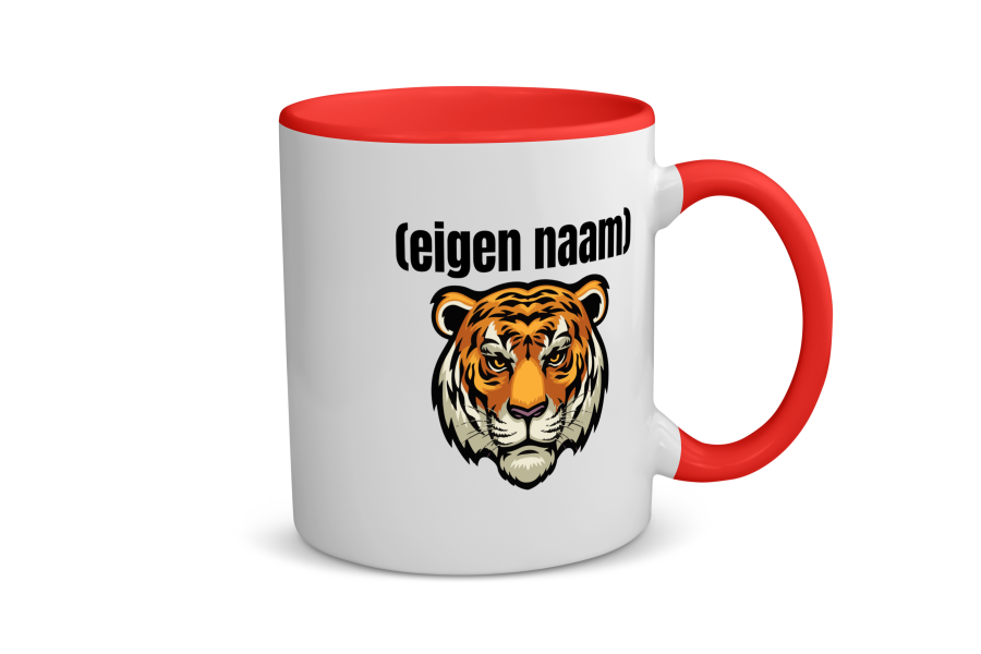 tijgerkop met eigen naam Koffiemok - Theemok