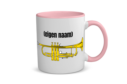 trompet met eigen naam Koffiemok - Theemok