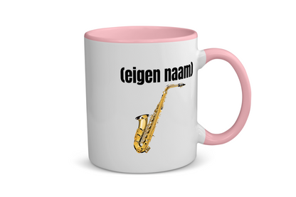 saxofoon met eigen naam Koffiemok - Theemok