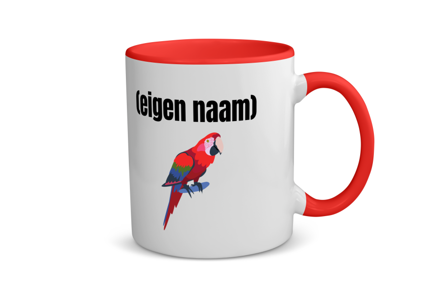 papegaai met eigen naam Koffiemok - Theemok