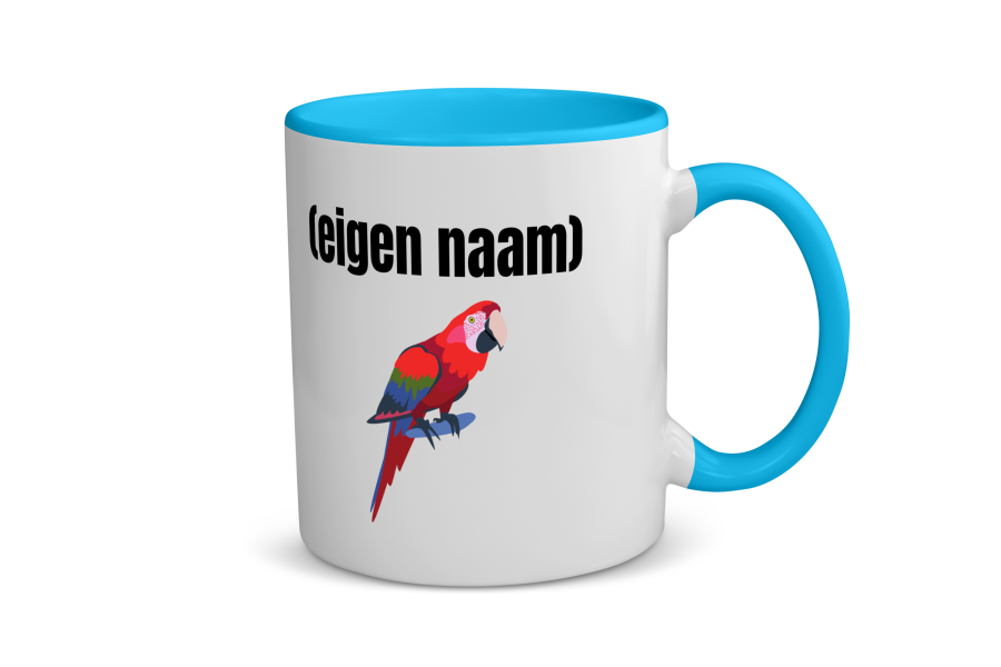 papegaai met eigen naam Koffiemok - Theemok