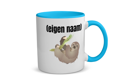 luiaard met eigen naam Koffiemok - Theemok