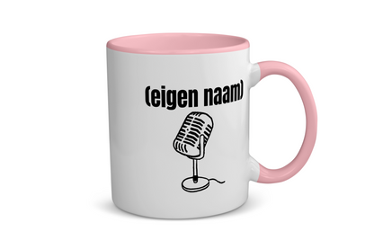 microfoon met eigen naam Koffiemok - Theemok