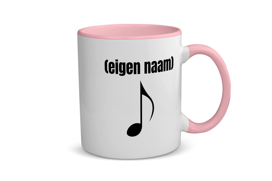 muzieknoot met eigen naam Koffiemok - Theemok