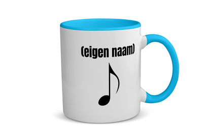 muzieknoot met eigen naam Koffiemok - Theemok