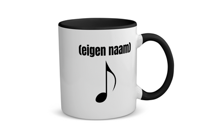 muzieknoot met eigen naam Koffiemok - Theemok