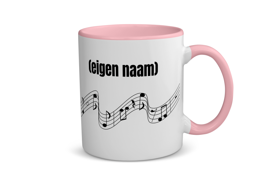 muzieknoten met eigen naam Koffiemok - Theemok