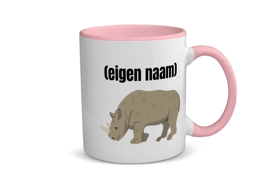 neushoorn met eigen naam Koffiemok - Theemok