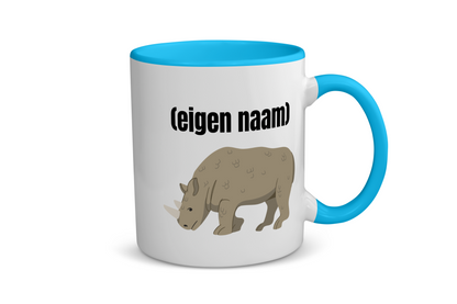 neushoorn met eigen naam Koffiemok - Theemok