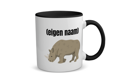 neushoorn met eigen naam Koffiemok - Theemok