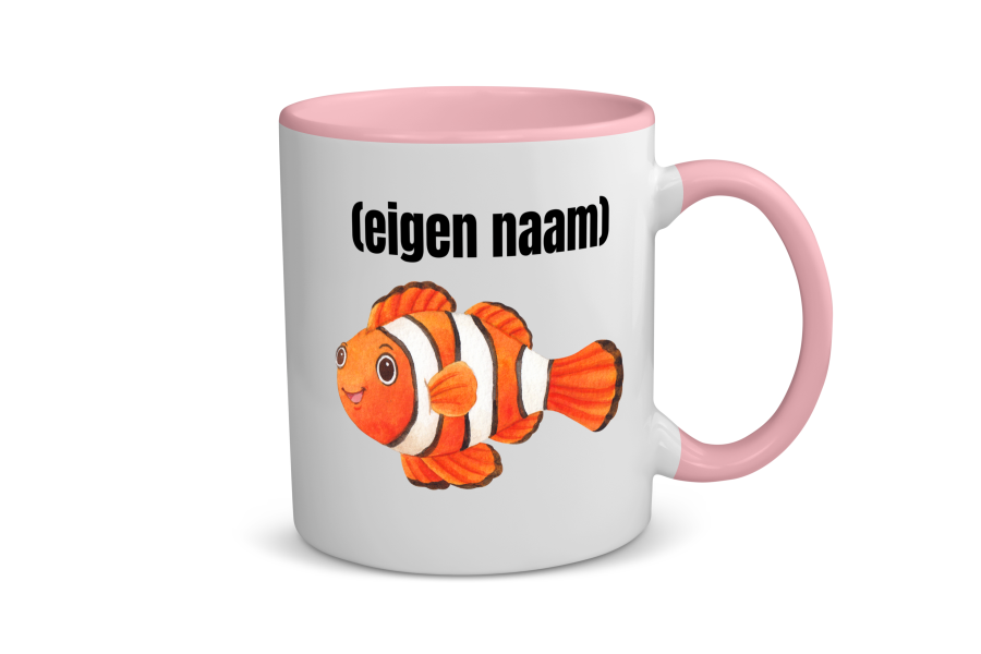 oranje vis (nemo) met eigen naam Koffiemok - Theemok