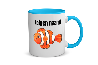 oranje vis (nemo) met eigen naam Koffiemok - Theemok