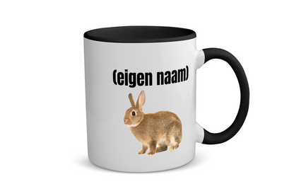 konijn met eigen naam Koffiemok - Theemok