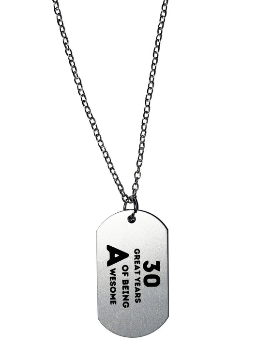 30 jaar of being awesome ketting