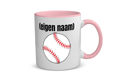 honkbal met eigen naam Koffiemok - Theemok