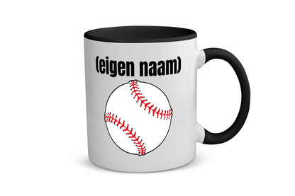 honkbal met eigen naam Koffiemok - Theemok