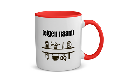 kappersmateriaal met eigen naam Koffiemok - Theemok