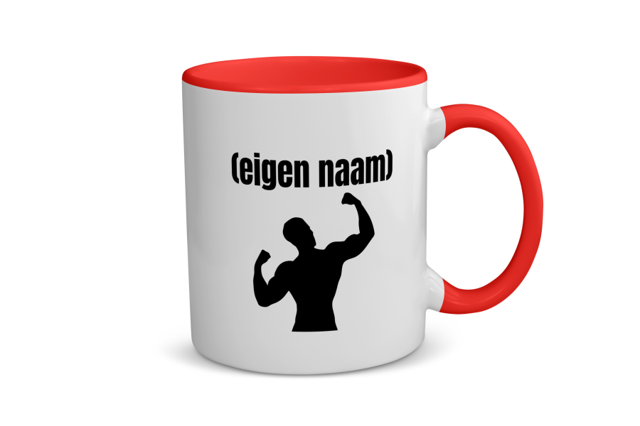 fitness man met eigen naam Koffiemok - Theemok