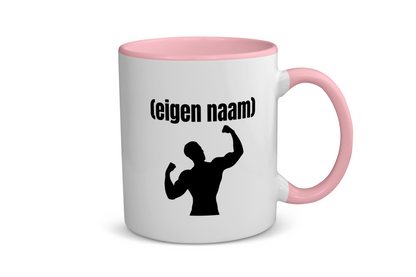 fitness man met eigen naam Koffiemok - Theemok