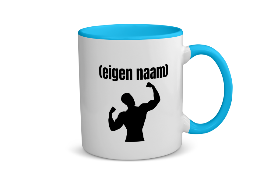 fitness man met eigen naam Koffiemok - Theemok