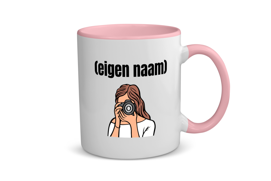 fotograaf vrouw met eigen naam Koffiemok - Theemok