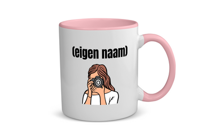 fotograaf vrouw met eigen naam Koffiemok - Theemok