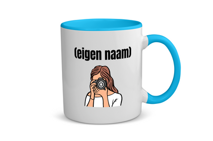 fotograaf vrouw met eigen naam Koffiemok - Theemok