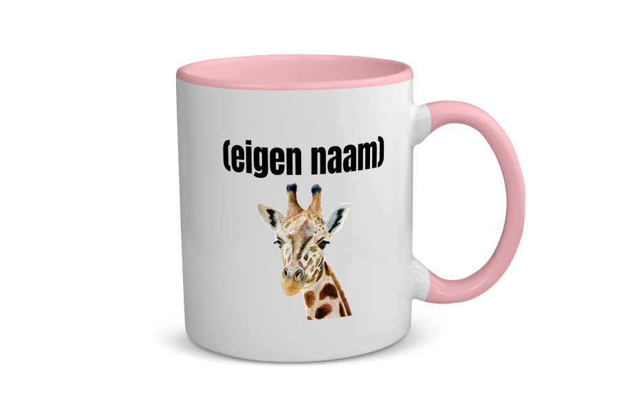 giraffe met eigen naam Koffiemok - Theemok