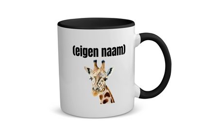 giraffe met eigen naam Koffiemok - Theemok