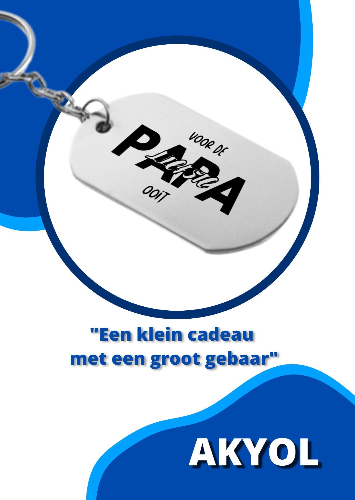 voor de liefste papa ooit sleutelhanger