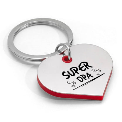 super opa sleutelhanger hartvorm