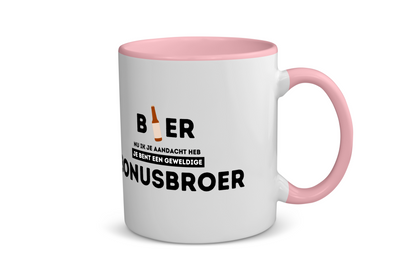 bier, nu ik je aandacht heb je bent een geweldige bonusbroer Koffiemok - Theemok