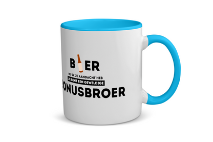 bier, nu ik je aandacht heb je bent een geweldige bonusbroer Koffiemok - Theemok