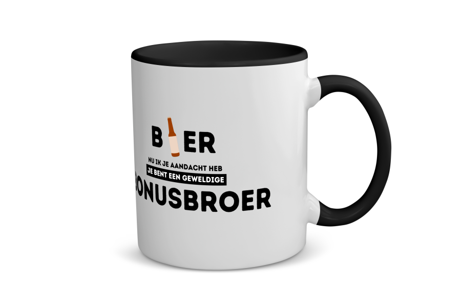 bier, nu ik je aandacht heb je bent een geweldige bonusbroer Koffiemok - Theemok