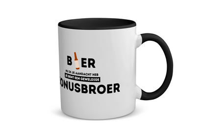 bier, nu ik je aandacht heb je bent een geweldige bonusbroer Koffiemok - Theemok