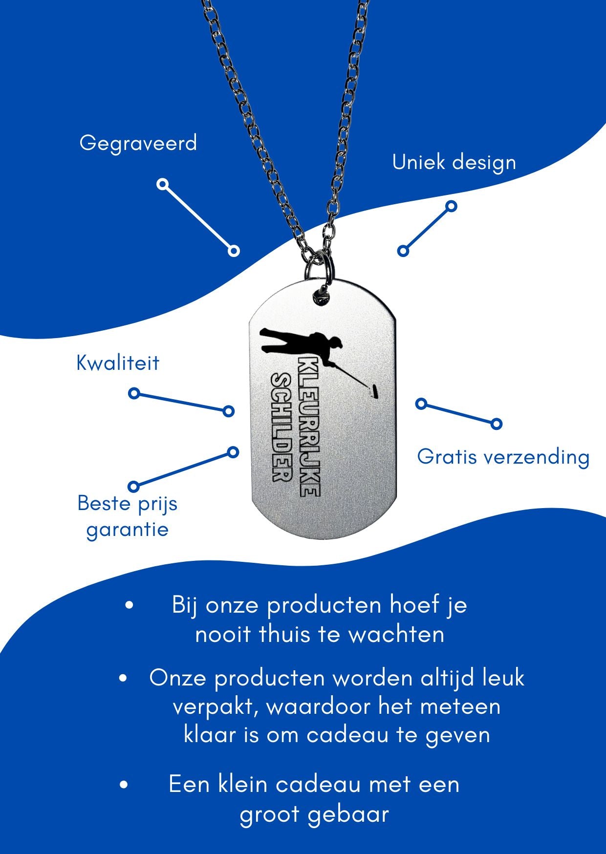 kleurrijke schilder ketting