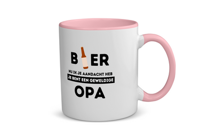 bier, nu ik je aandacht heb je bent een geweldige opa Koffiemok - Theemok