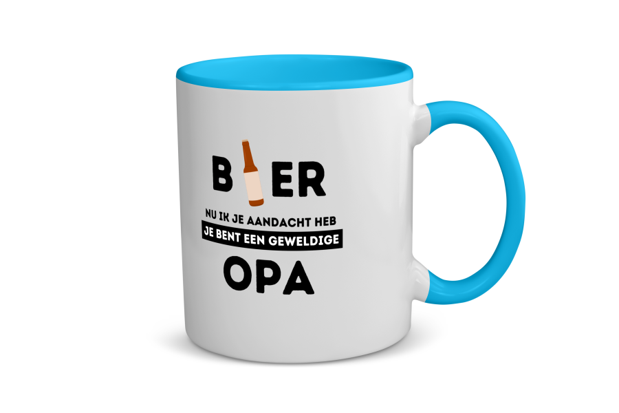 bier, nu ik je aandacht heb je bent een geweldige opa Koffiemok - Theemok