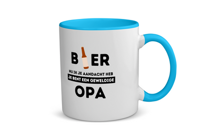 bier, nu ik je aandacht heb je bent een geweldige opa Koffiemok - Theemok