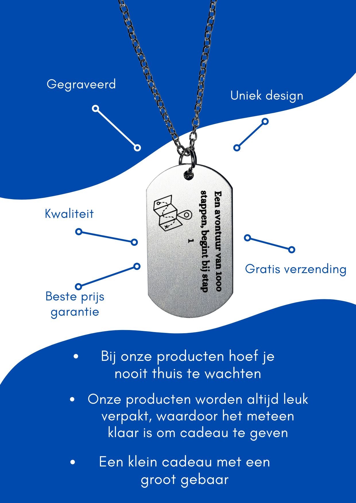 een avontuur van 1000 stappen begint bij stap 1 ketting