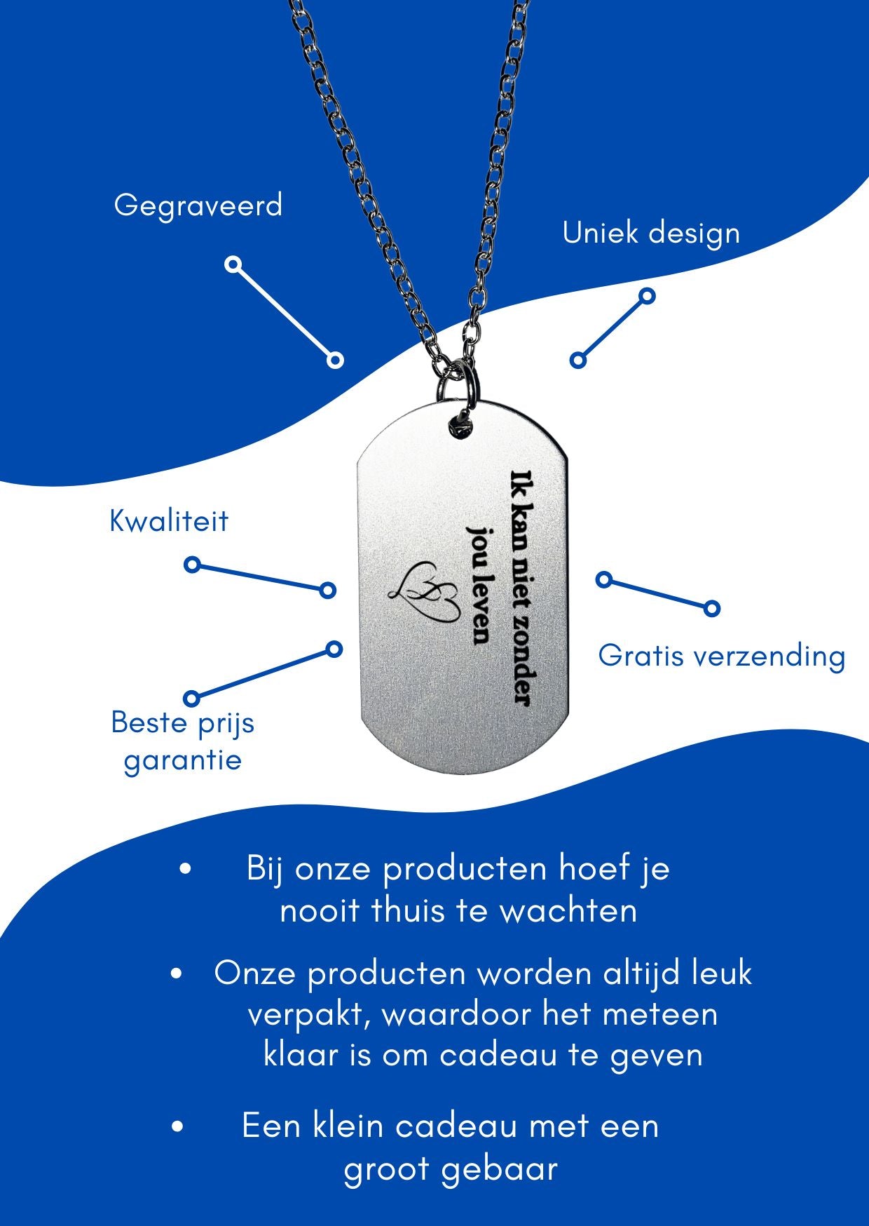 ik kan niet zonder jou leven ketting