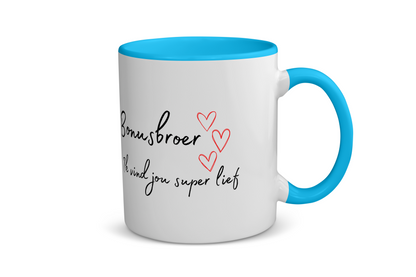 bonusbroer ik vind jou super lief Koffiemok - Theemok