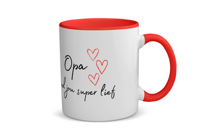 opa ik vind jou super lief Koffiemok - Theemok